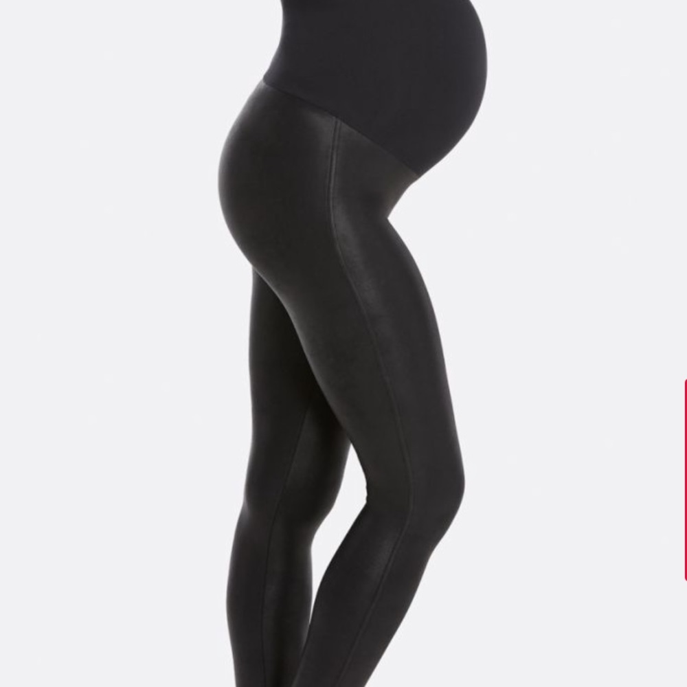SPANX Mama Faux Leather Leggings - Maternity
